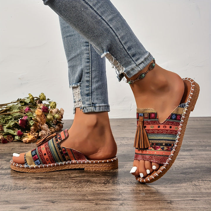 Addison - Boho-Tassel-Sandalen