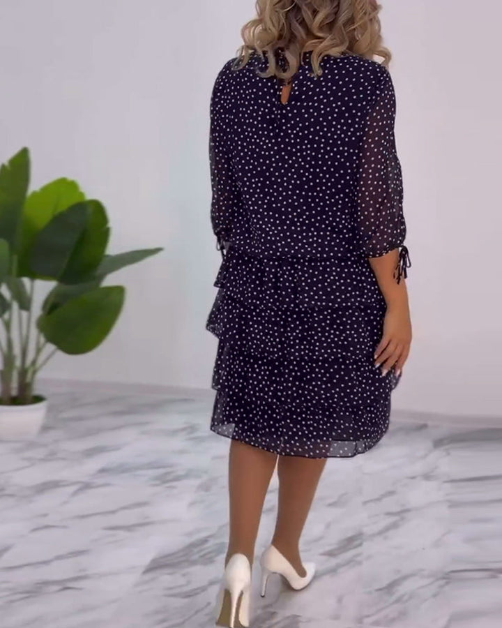 Tilly - Gepunktetes Schichtkleid