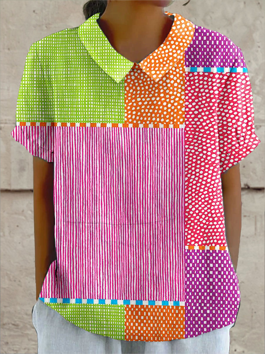 Zoe - Buntes Patchwork-Shirt