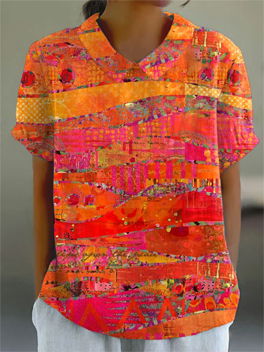 Isla - Abstract Print Shirt