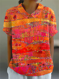 Isla - Abstract Print Shirt