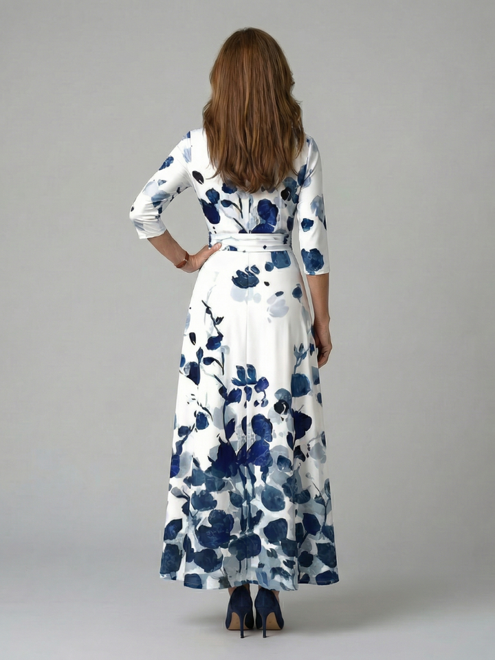 Celine - Midi-Kleid mit Wickelkragen