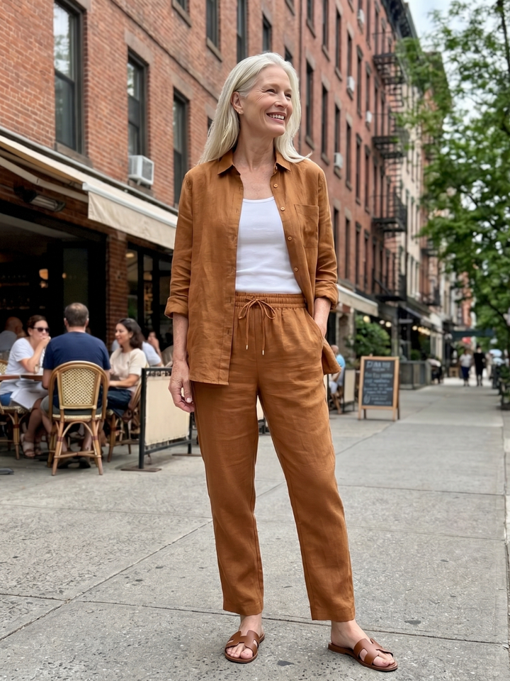 Noor - Langarmshirt mit tapered Pants Set