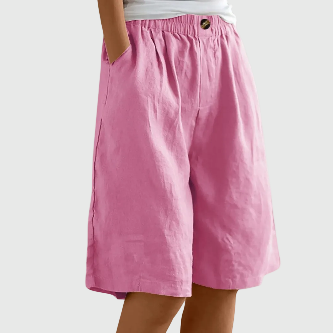 Miley - Elegante Baumwoll-Leinen Shorts