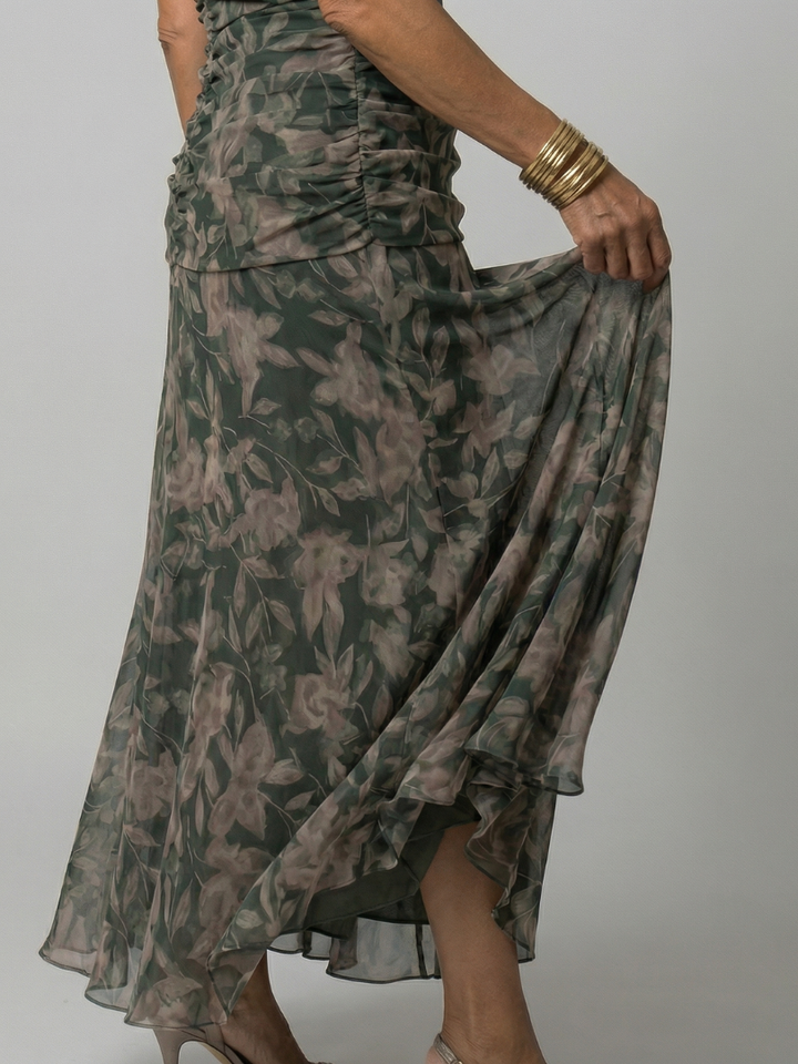 Calen - Off-Shoulder Flow Midi Kleid