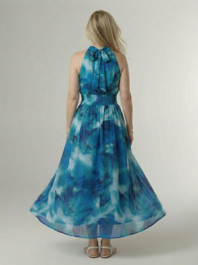 Sylin - Gathered Halter Midi Kleid
