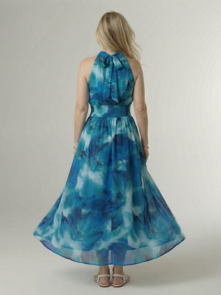 Sylin - Gathered Halter Midi Kleid