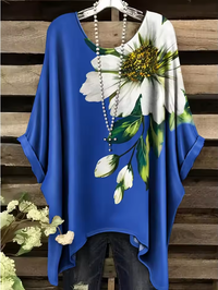 Estella - Vintage Bohemian Floral Print Damen T-Shirt
