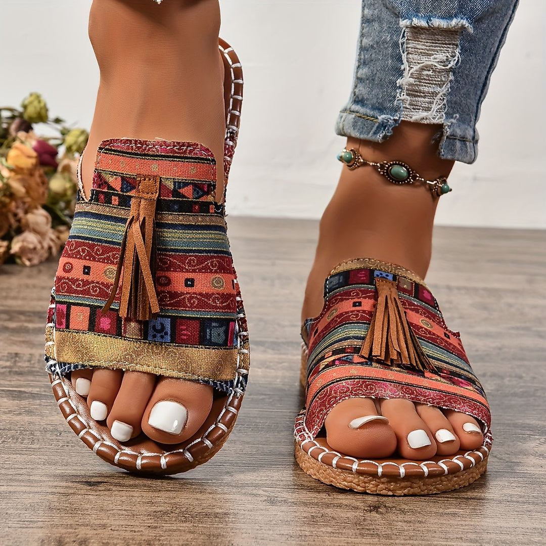 Addison - Boho-Tassel-Sandalen