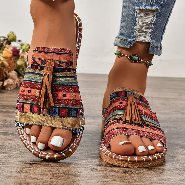 Addison - Boho-Tassel-Sandalen