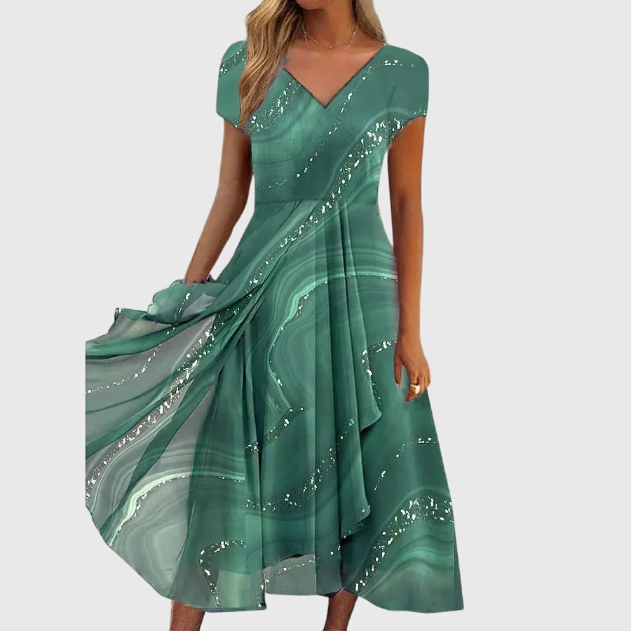 Asha - Fliessendes Midi-Kleid