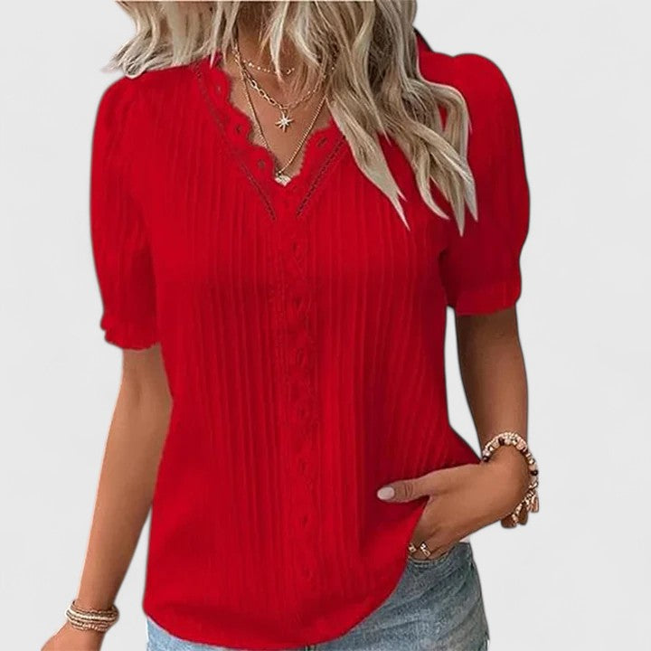 Arienne - Elegante V-Ausschnitt Bluse