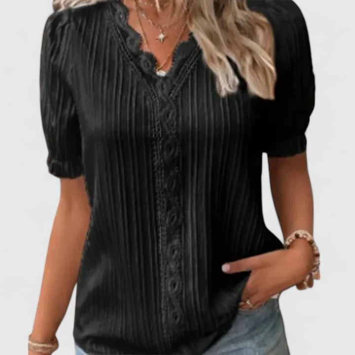 Arienne - Elegante V-Ausschnitt-Bluse