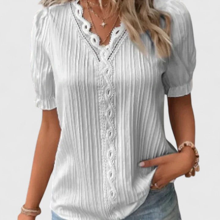 Arienne - Elegante V-Ausschnitt-Bluse