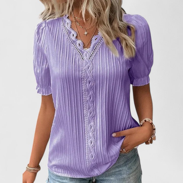 Arienne - Elegante V-Ausschnitt-Bluse