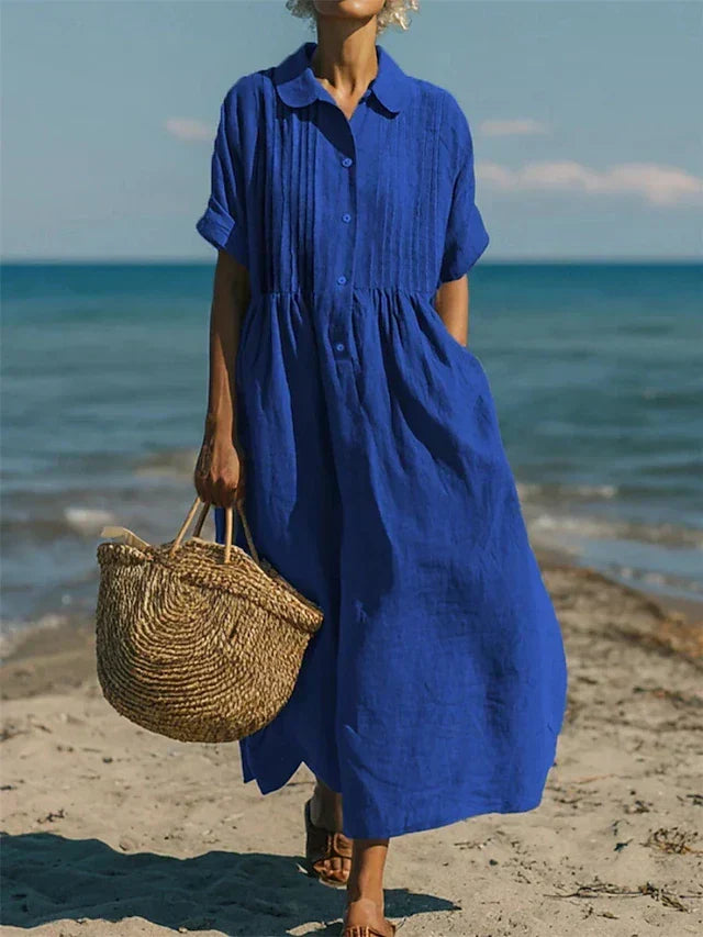 Joannah - Baumwoll-Knopfhemdkleid