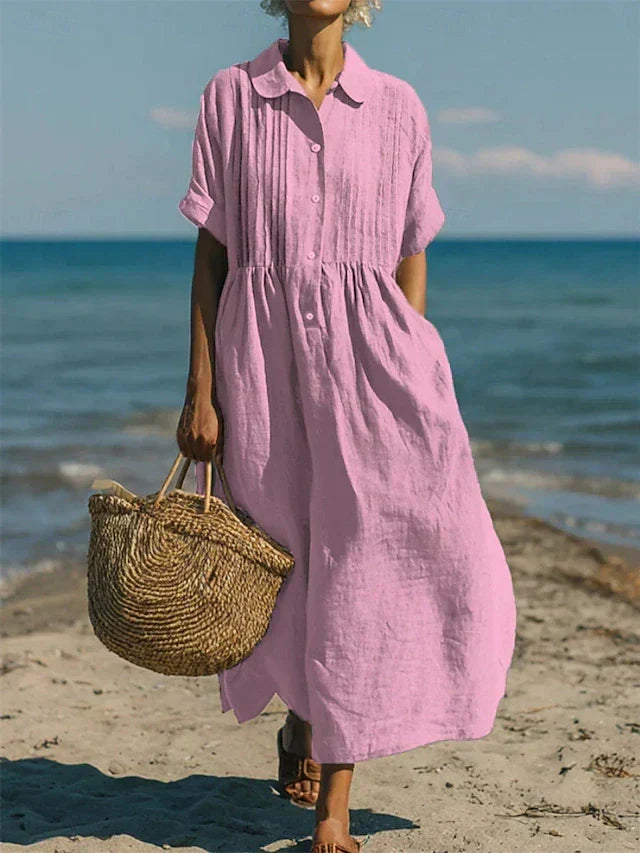 Joannah - Baumwoll-Knopfhemdkleid