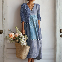 Ava - Retro Leinenkleid