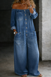 Elena - Off-Shoulder Langarm-Overall