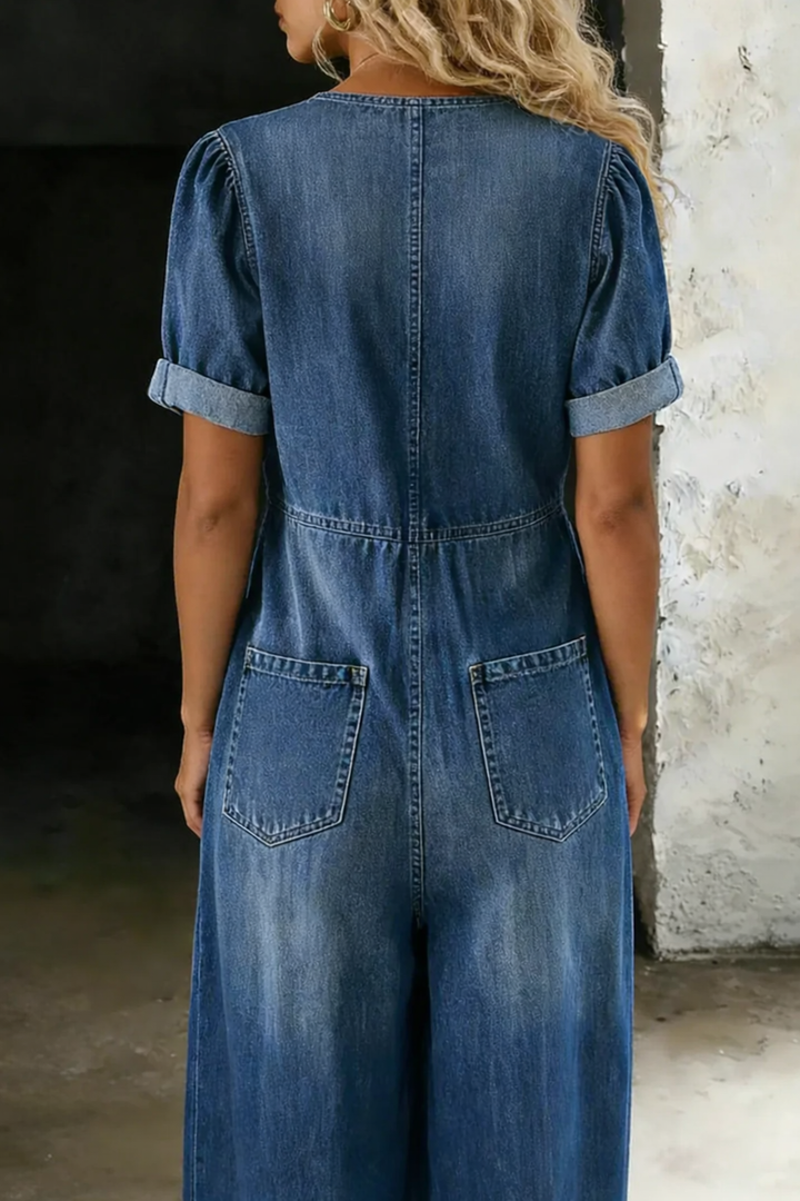 Maya - V-Ausschnitt Kurzarm-Overall