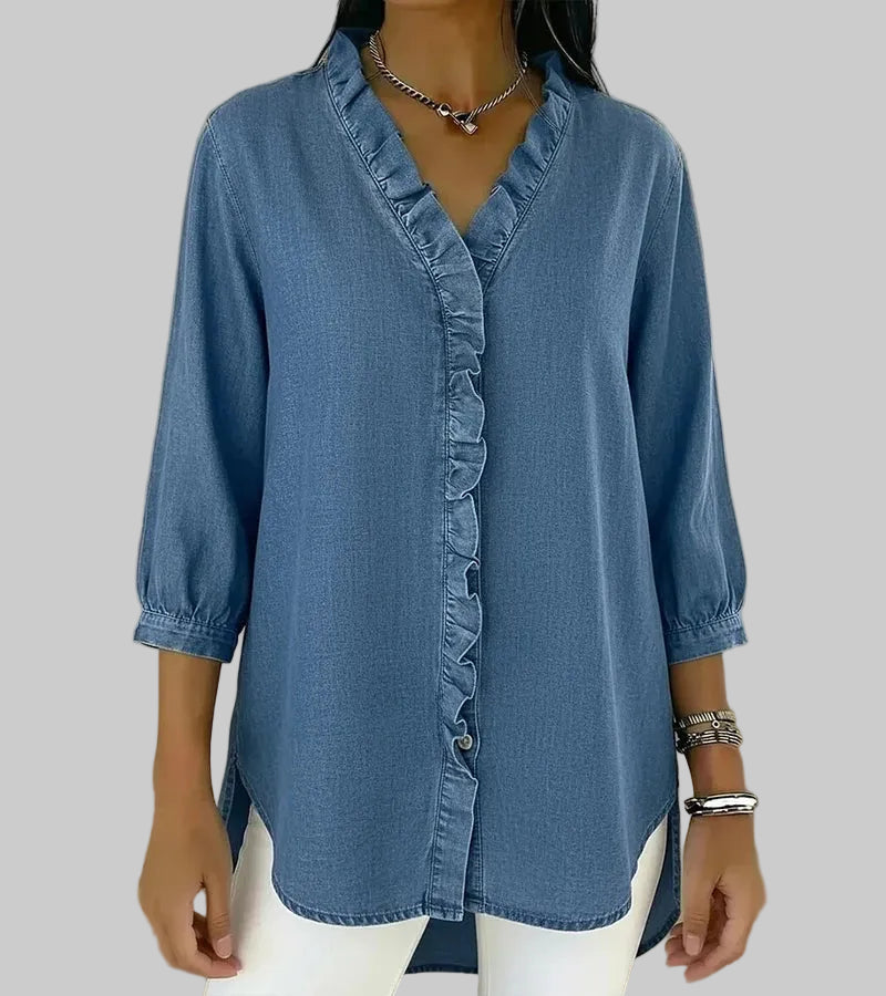 Abigail - Elegante Denim-Bluse