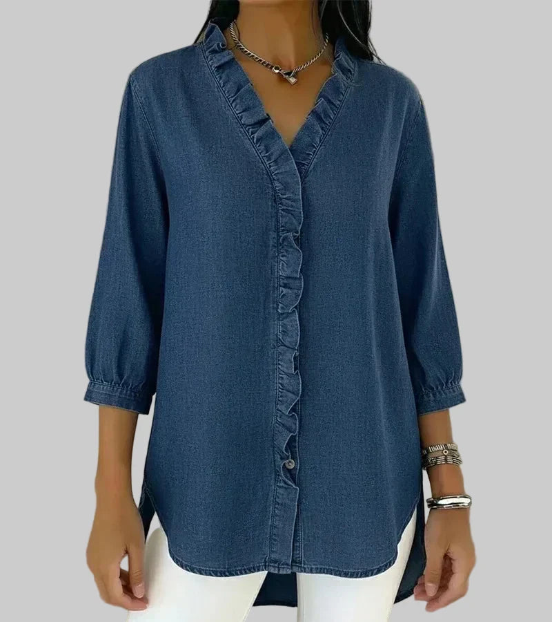 Abigail Elegante Denim-Bluse