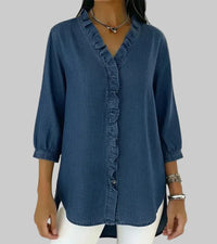 Abigail Elegante Denim-Bluse