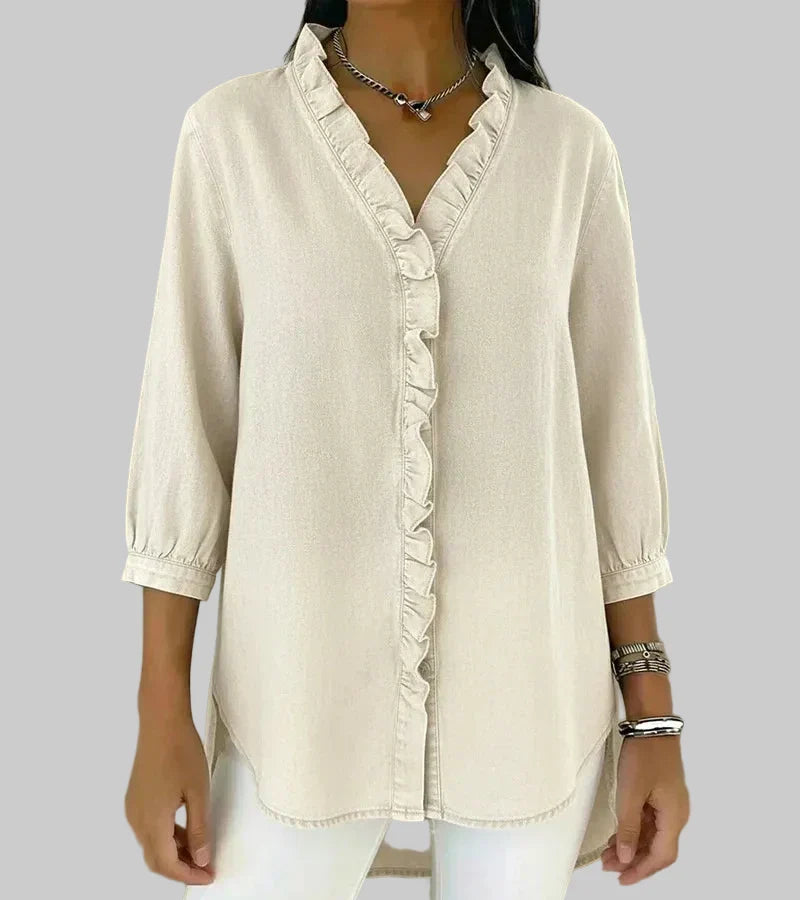 Abigail Elegante Denim-Bluse