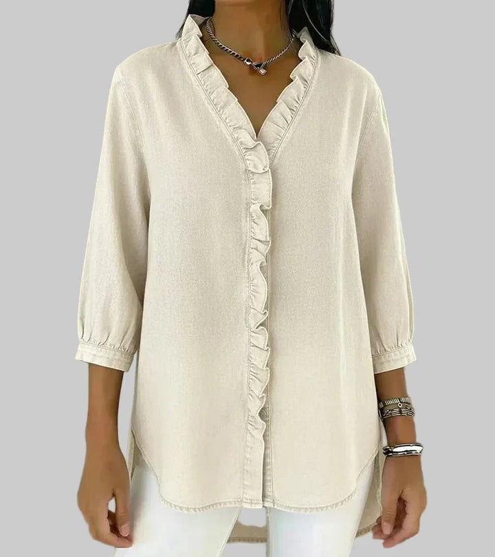 Abigail Elegante Denim-Bluse
