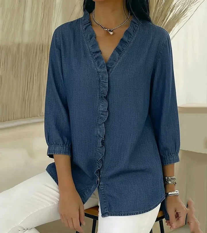 Abigail Elegante Denim-Bluse