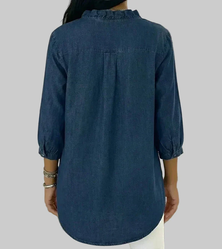 Abigail - Elegante Denim-Bluse