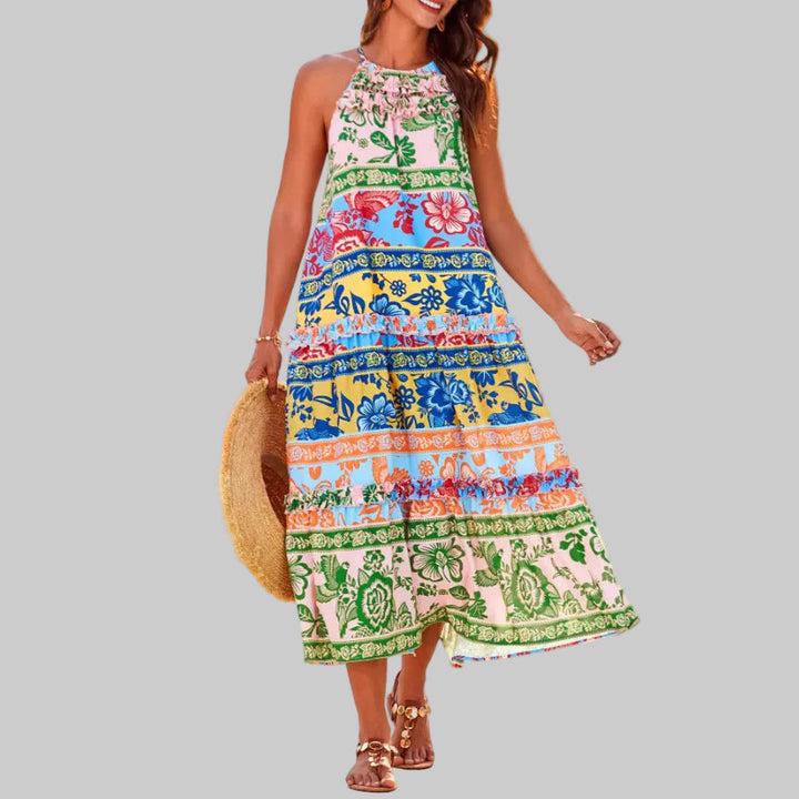 Juliette – Schickes Boho Halter-Tiered Maxikleid