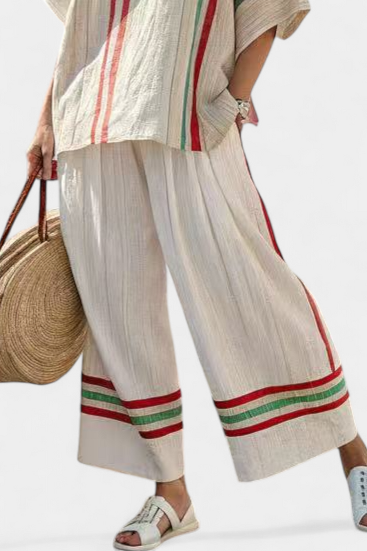 Mila - Bequeme Boho-Print-Bluse & Lockere Hose