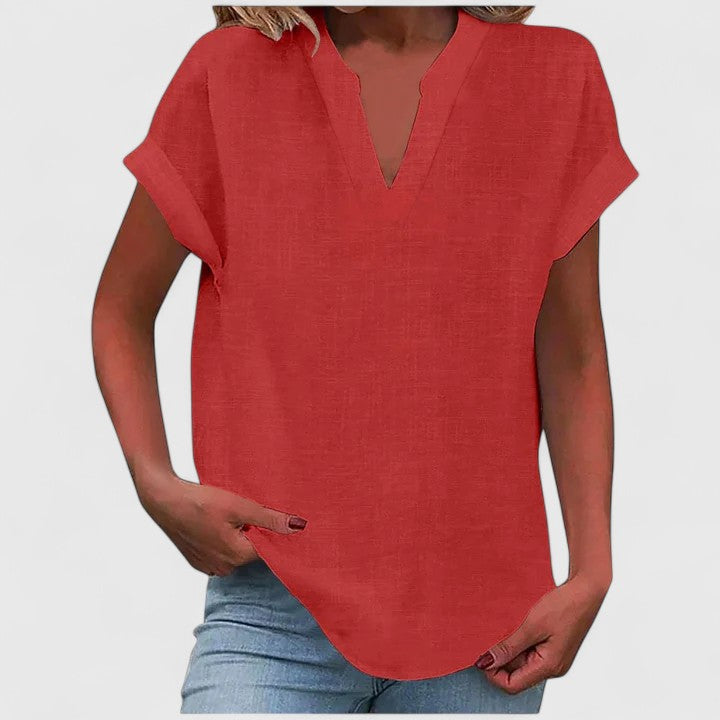 Wien - Bequeme V-Ausschnitt Bluse