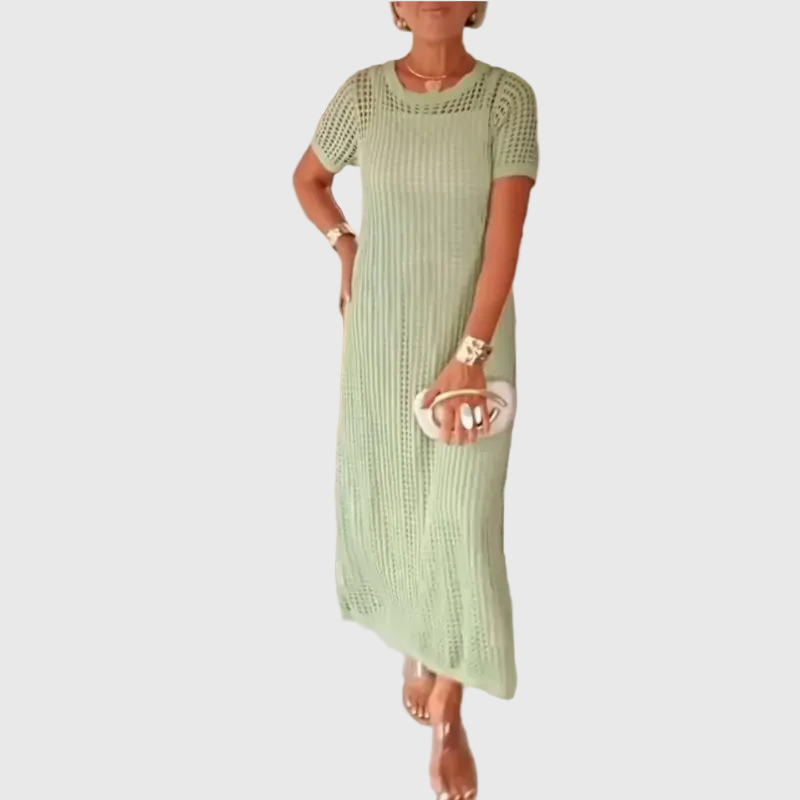 Adeline - Cut-Out Lange Maxi-Kleid + Gratis Innenkleid