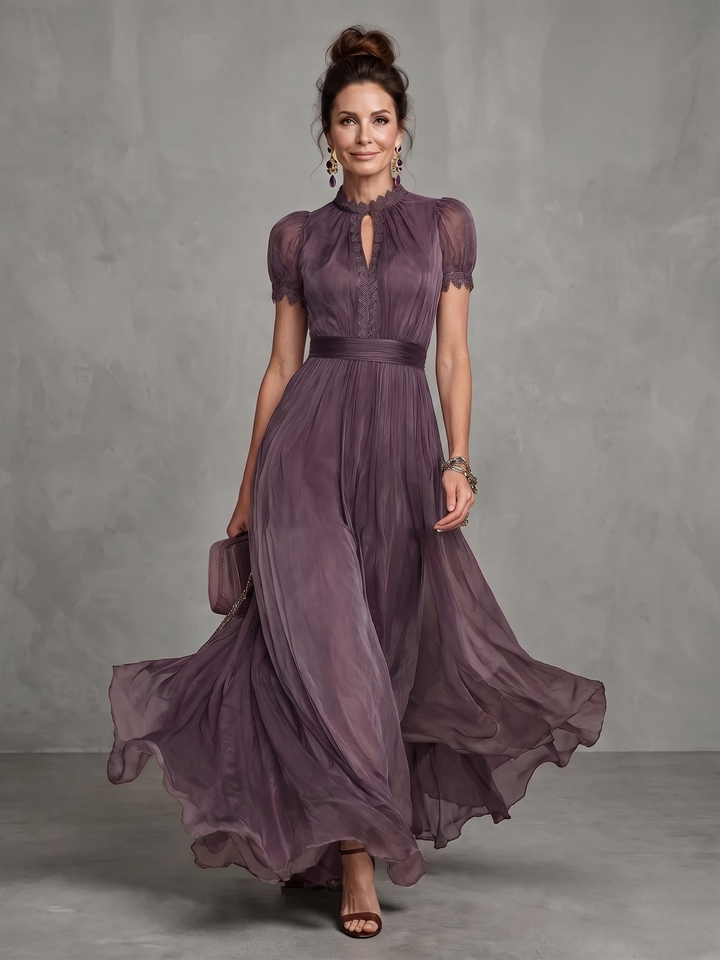 Ashley - Elegantes Chiffon-Maxikleid
