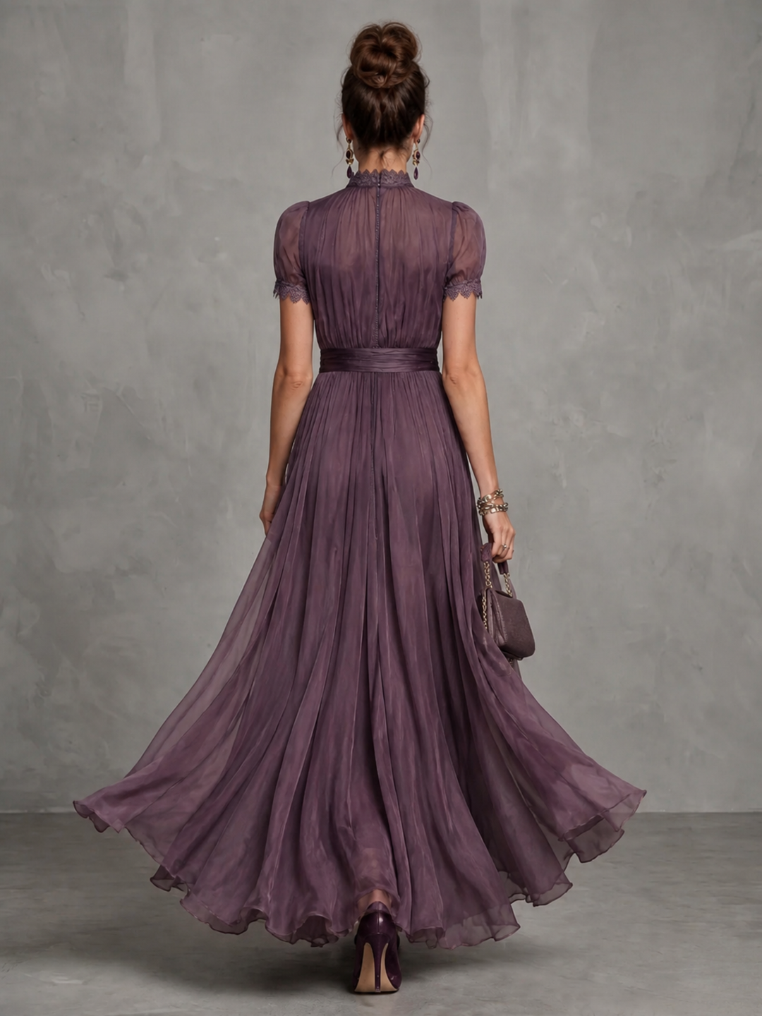 Ashley - Elegantes Chiffon-Maxikleid