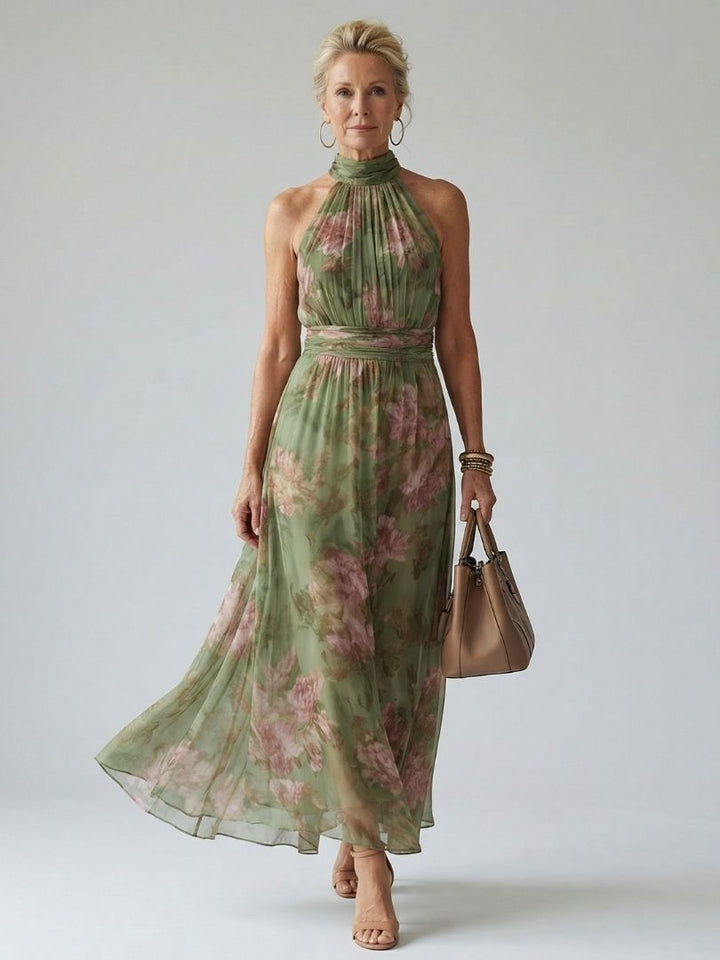 Mirelle - Gathered Halter Midi Kleid
