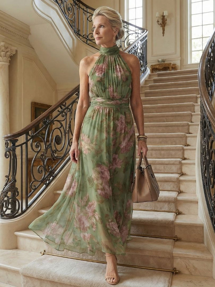Mirelle - Gathered Halter Midi Kleid