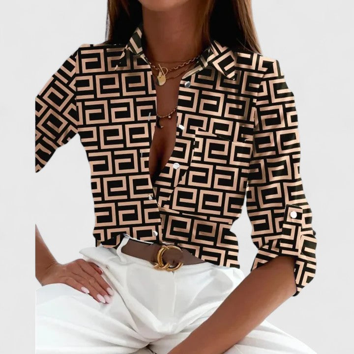 Carmen - Elegante Bluse mit langen Ärmeln