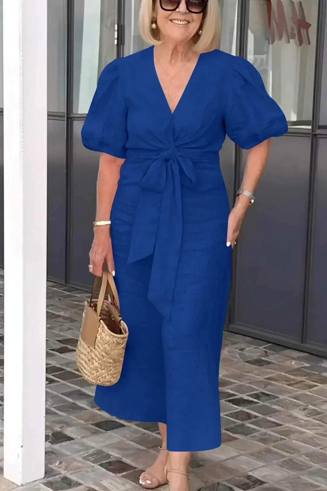 Natasha - Elegantes V-Ausschnitt-Kleid