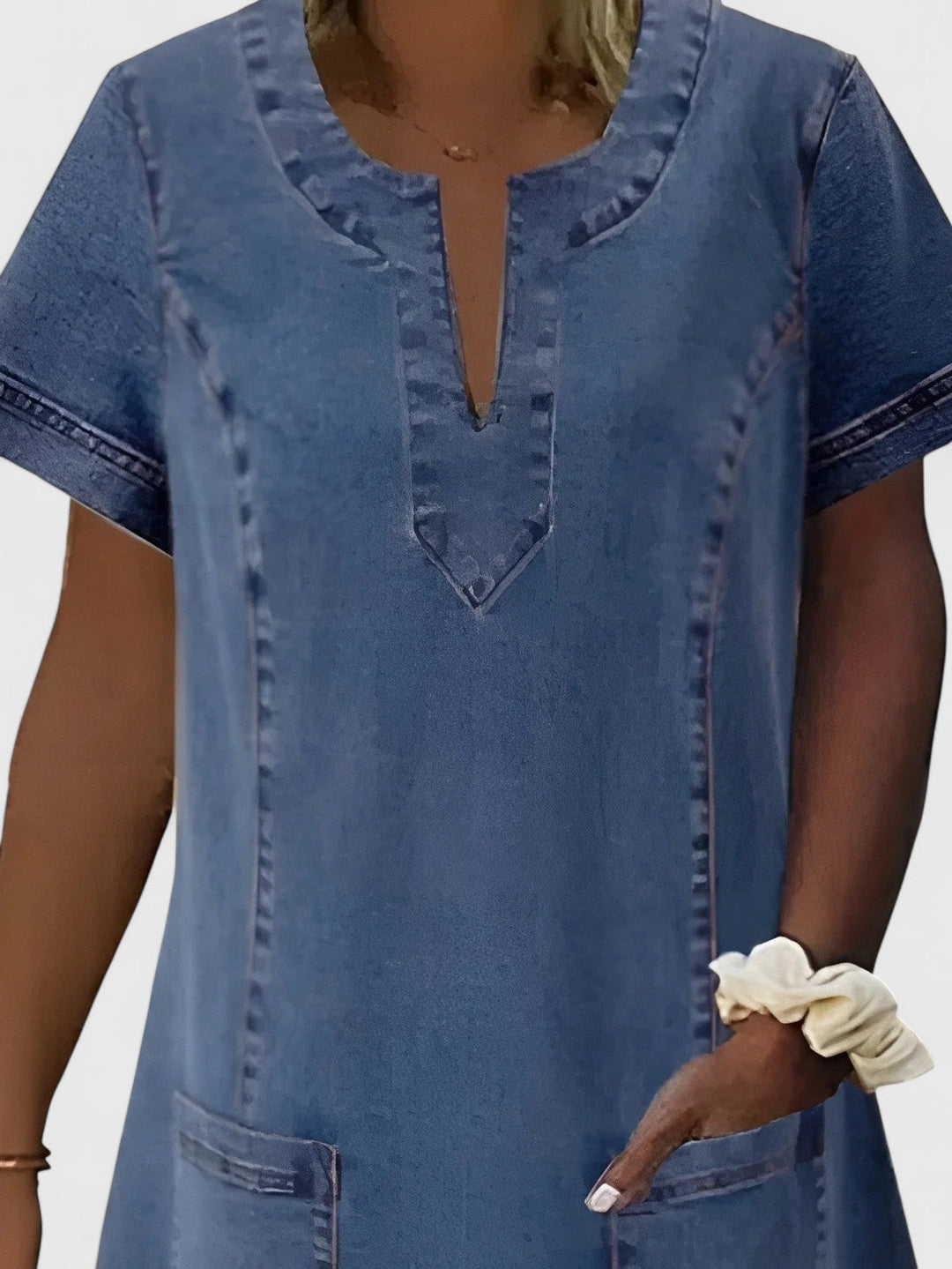 Clarice - Elegantes Denim-Kleid