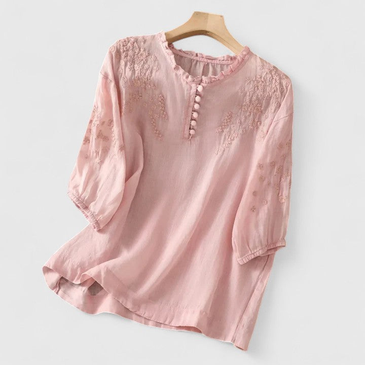Kathleen - Elegante Bluse mit Knopfleiste