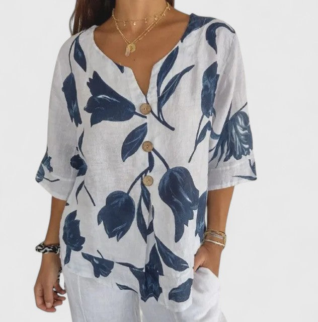Karoline - Elegante Bluse mit floralem Druck