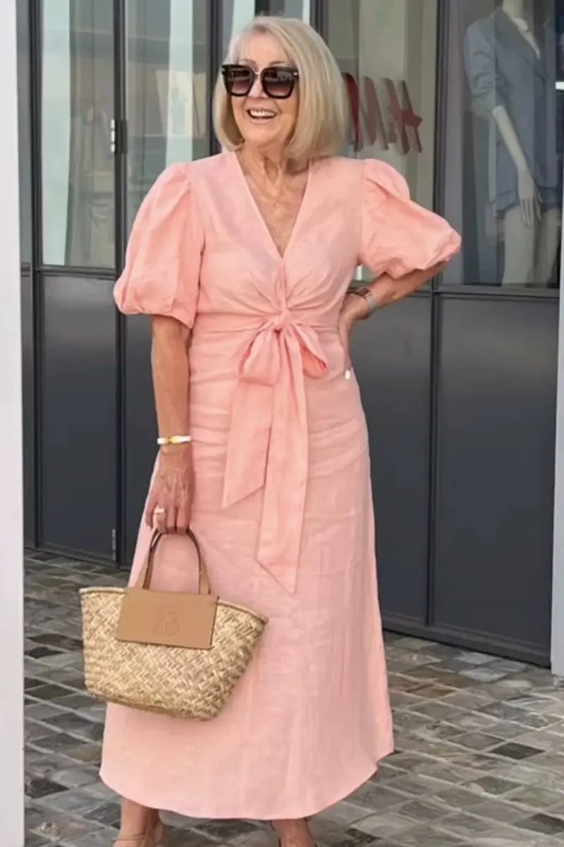 Natasha - Elegantes V-Ausschnitt-Kleid