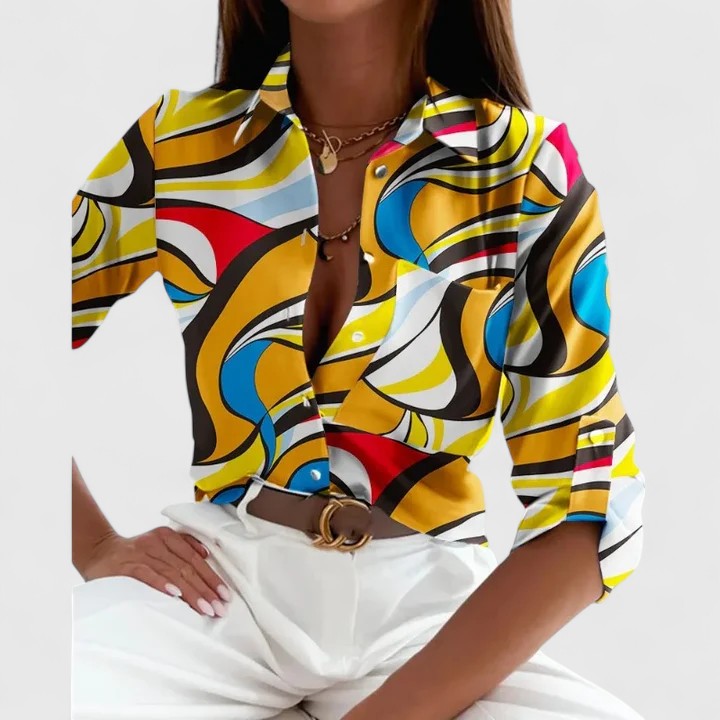 Carmen - Elegante Bluse mit langen Ärmeln