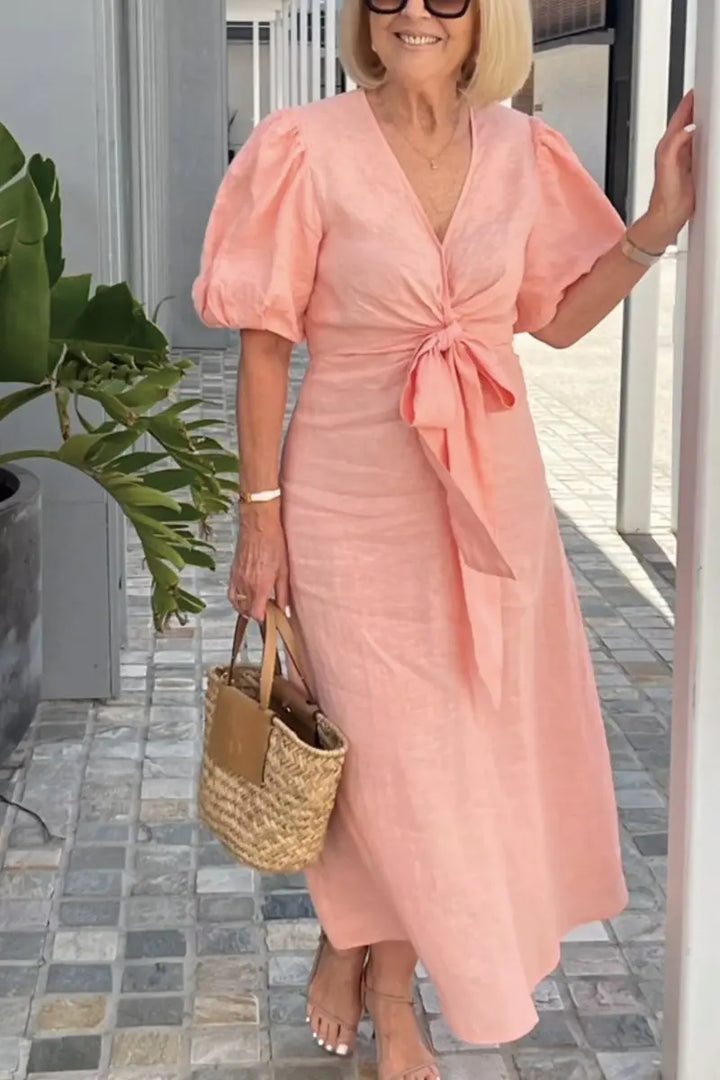 Natasha - Elegantes V-Ausschnitt-Kleid