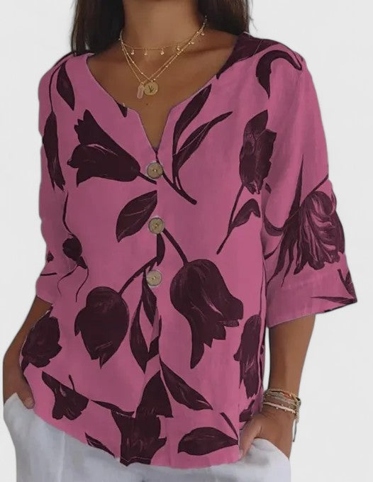 Karoline - Elegante Bluse mit floralem Druck