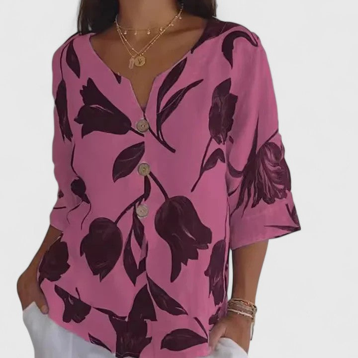 Karoline - Elegante Bluse mit floralem Druck