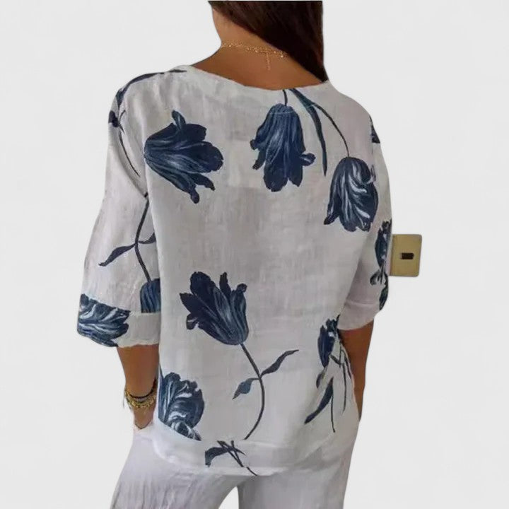 Karoline - Elegante Bluse mit floralem Druck